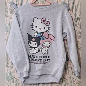 Hello Kitty Light Gray Crew Neck Sweater